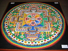"Chenrezig Sand Mandala" created at the House of Commons of the United Kingdom on the occasion of the Dalai Lama's visit in May 2008 "Chenrezig Sand Mandala" created at the House of Commons of the United Kingdom on the occasion of the Dalai Lama's visit in May 2008